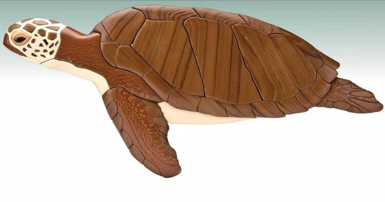 Проект: морская черепаха в технике интарсия