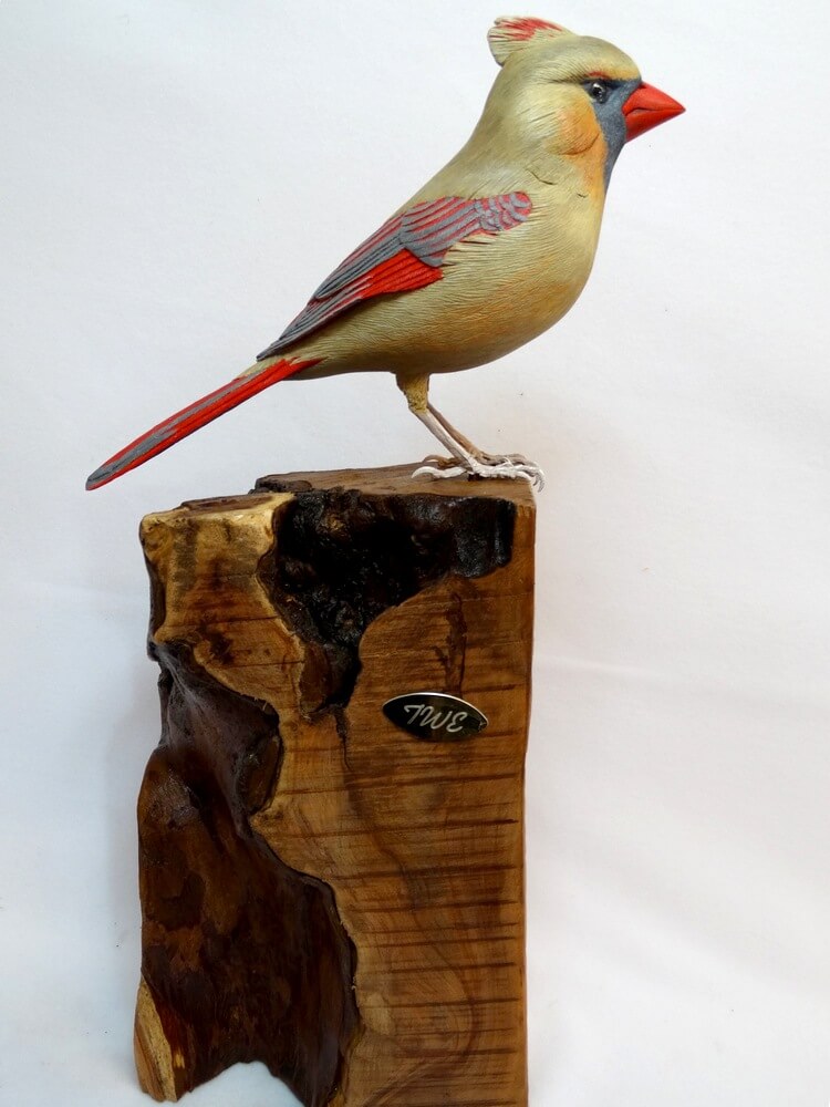 Работа Терри Эверитта - резьба птиц по дереву